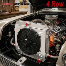 4 Row Aluminum Radiator Shroud Fan For 1955 1956 1957 Chevy Bel Air V8 At Asi