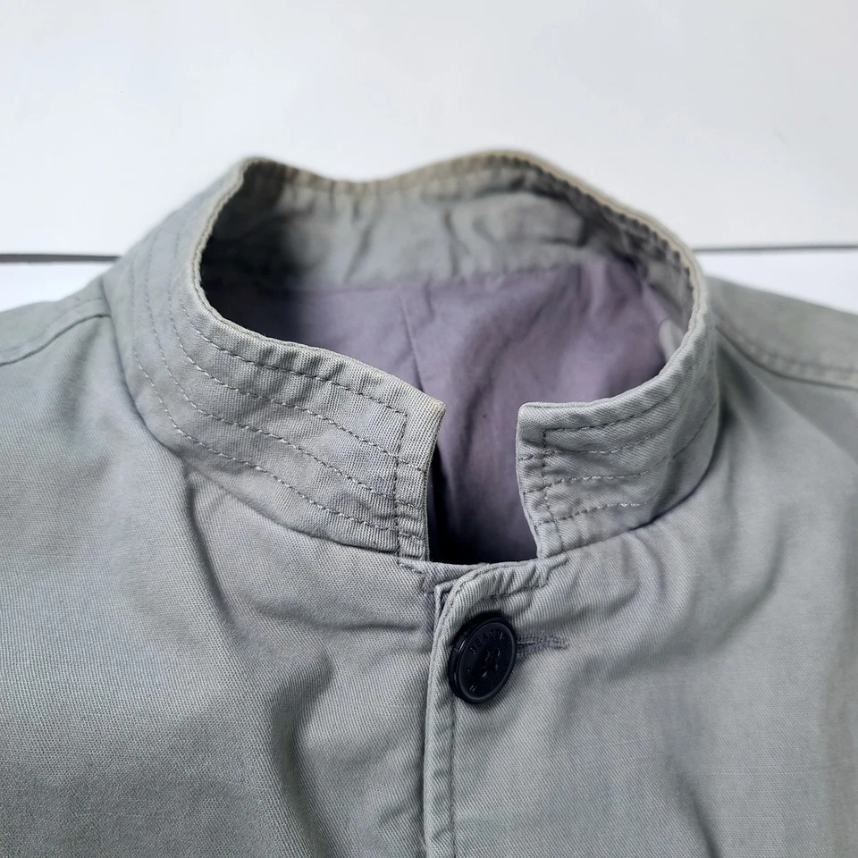 Chaqueta Kenneth Cole Chore Para Hombres L Grande Verde Militar Utilidad Campo Granero Abrigo Foto 3 de 4