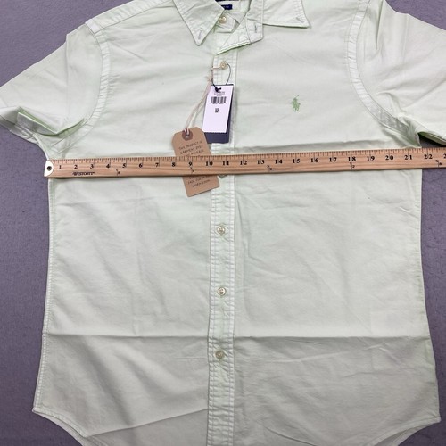 Polo Ralph Lauren Shirt Mens Medium Green Button Down Classic Fit Oxford - Picture 12 of 13