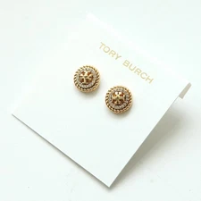 New！Tory Burch Gold Rope Logo Stud Earrings✨