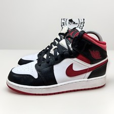 Nike Air Jordan 1 Mid GS White/Gym Red DJ4695-122 Youth Sz 5Y Women Size 6.5