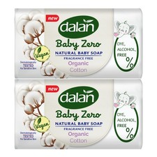 Dalan Baby Zero Natural Vegan Baby Soap Bar Organic Cotton, 4 Bars x 3.17oz Each