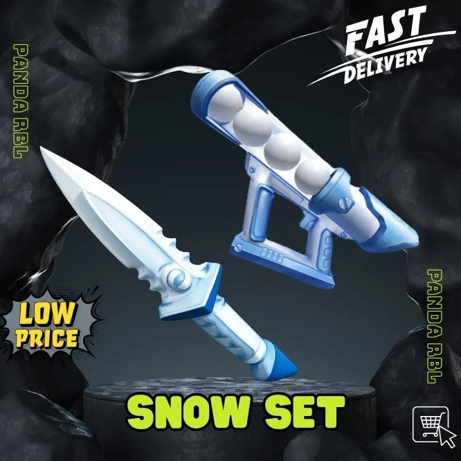 Murder Mystery 2 (MM2) Snow Set - Snow Dagger + Snowcannon - Fast Delivery