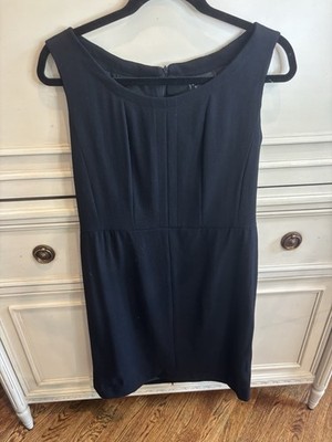 Chanel Boutique Vintage Black Sleeveless Dress Round Neck Silk CC Logo Lined Lg