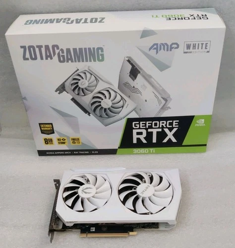 Tarjeta de gráficos Zotac NVIDIA GeForce RTX 3060 TI AMP White Edition 8 GB GDDR6