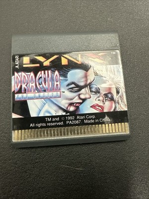 Atari Lynx Dracula-SEE ALL PHOTOS-TESTED-CART ONLY READ DESCRIPTION