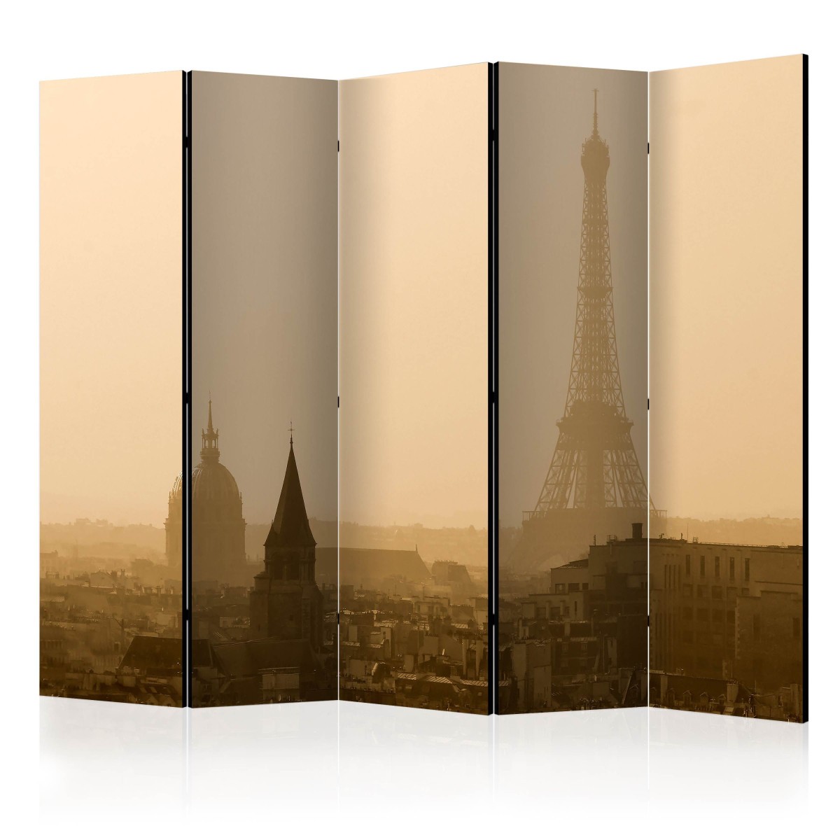 Paravent 5 volets Paris at Dawn cloison amovible pour chambre et salon
