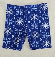 Disney Frozen II Shorts Girls Size 5 Blue Graphic Stretch Elastic Waist Pull On
