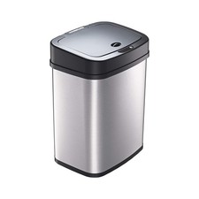 Automatic Trash Can 3 Gal Touchless Motion Sensor Stainless Steel Ninestars