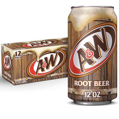 A&W Root Beer Soda 12oz (12 Pack) - Caffeine Free with Aged Vanilla