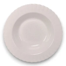 Royal Albert Reverie All White Fluted Rimmed Soup Bowl 8" Bone China England