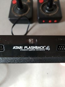 Atari Flashback 4 Launch Edition Black Console FOR PARTS ONLY 2 IR controllers