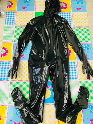 Full cover latex catsuit with toes open eyes nose mouth penis sheath