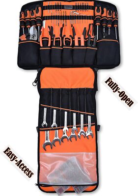 WELKINLAND Full-Open Tool backpack, bag Black w/ Orange | eBay