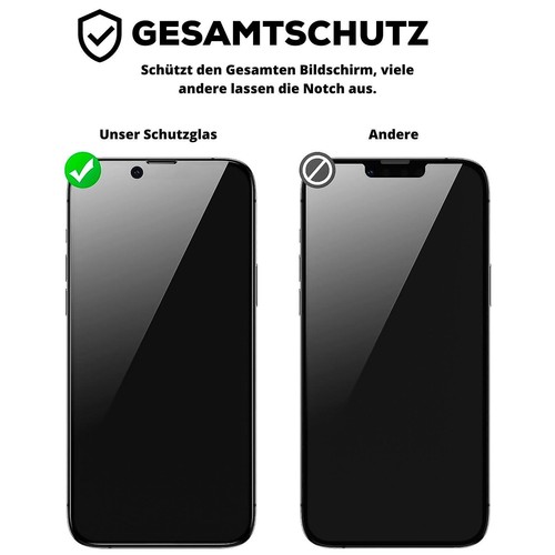 2x Display Sicht Schutz Glas Folie für Apple iPhone Modelle Blickschutz Anti Spy - Bild 4 von 6