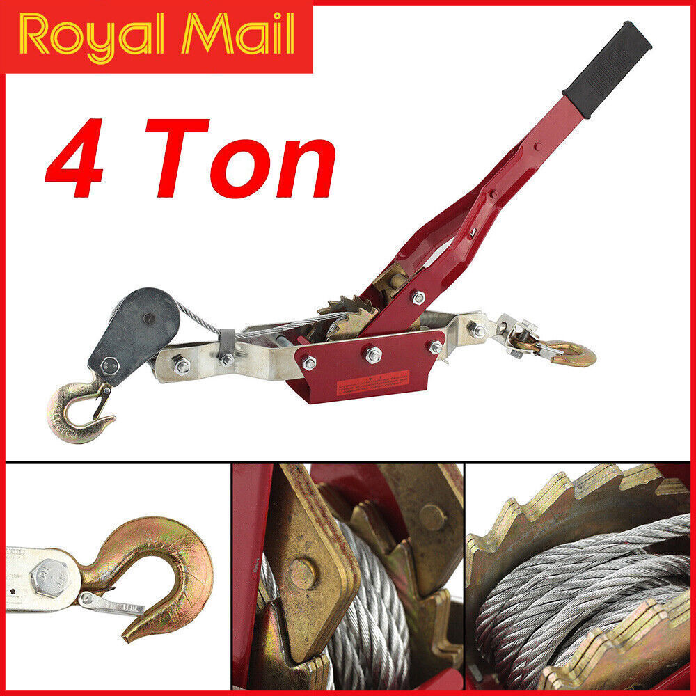 4 TON HEAVY DUTY CABLE PULLER HAND WINCH FENCING TURFER FOR CAR BOAT ...