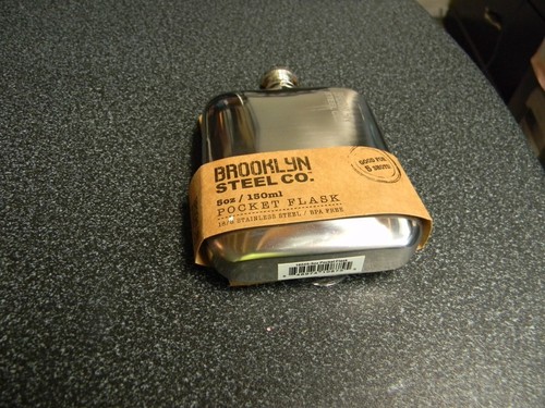 NEW!! Brooklyn Steel Co 18/8 Stainless Steel Pocket Flask-5 oz