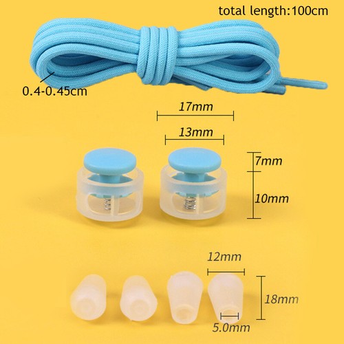 Round Rubber Bands Without Tying Children Laces Sport Shoestrings 1 Pair ) - Picture 11 of 24