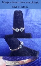 Vintage 925 Sterling Silver Blue Topaz Size 7 Ring 25ri396