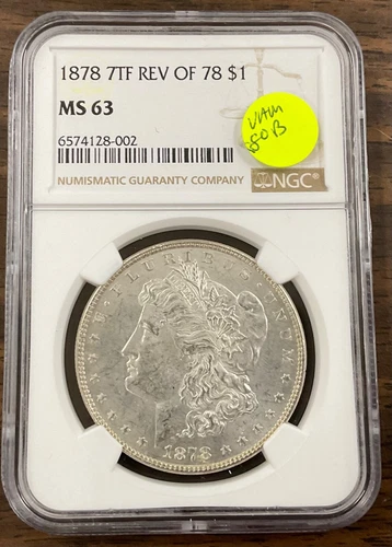 1878 7TF REV OF 78 $1 MORGAN SILVER DOLLAR - VAM 80B - NGC MS63 (2)