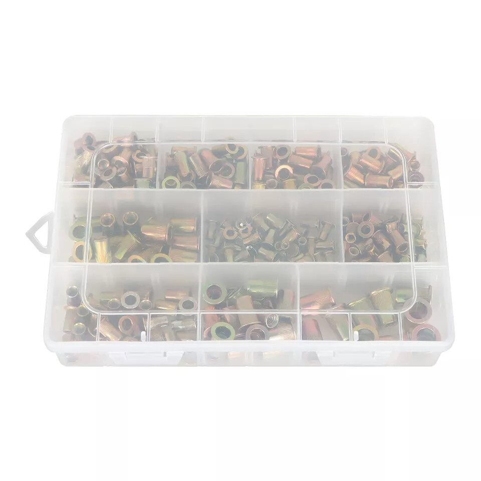 300pz Kit Dadi Rivetti Acciaio Zincato Assortimento Dadi - Foto 7