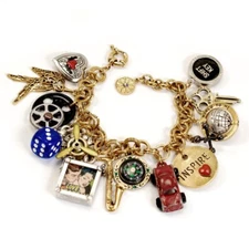 Retro Americana Statement Charm Bracelet by Sweet Romance USA
