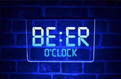 Nc0449-B Billiards Room Lumineux Wall Clock Horloge LED Game Bar Beer Neon Sign Horloge Murale/éclairage La Fin