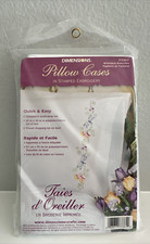 Dimensions 2 Pillow Cases Stamped Embroidery Kit 73361 Whimsical Butterflies