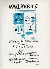 "DIX ANS DE CERAMIQUE,1958" DI PABLO PICASSO, INCISIONE DEL POSTER 1964 (4C-30)
