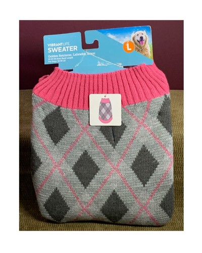 20" BACK LENGTH FOR DOGS 50-90 LBS. VIBRANTLIFE SWEATER NEVER USED