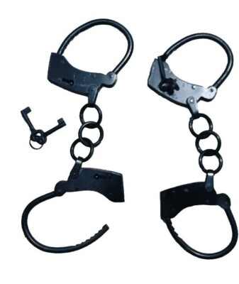 Lot's Of 2 Pieces Western Handcuffs Handcuff Cast Iron Working Lock with Keys