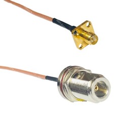 RG316 RP-SMA Female Flange to N FEMALE BULKHEAD RF Cable Rapid-SHIP LOT