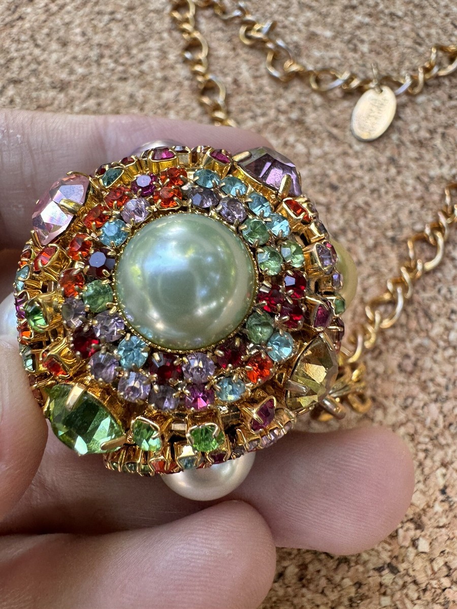 ERICSON BEAMONネックレス Vintage Rare Stunning Erickson Beamon Ball Rhinestone Prong