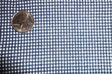 Check Gingham Plaid Navy Blue White Patriotic Fabric Cotton Christmas BTY