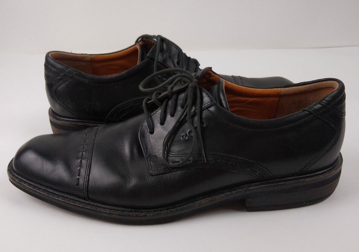 SAOLA Scarpe eleganti Oxford stringate da uomo Ecco Shock Point in pelle nera taglia 41 US 7 7 5