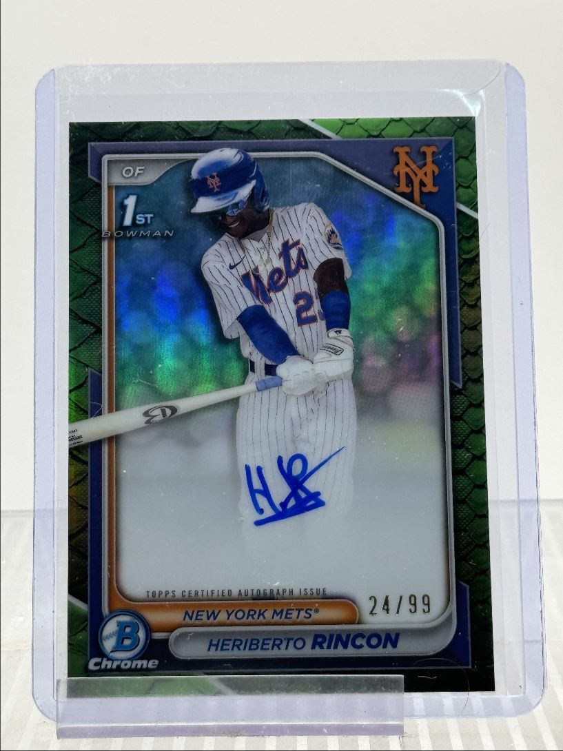 HERIBERTO RINCON 2024 BOWMAN CHROME 1ST GREEN REPTILIAN AUTO /99 Q0208