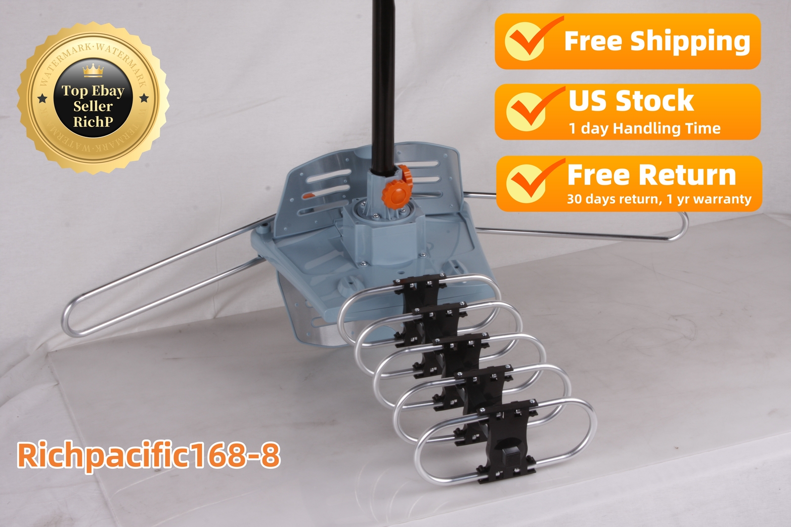 990 mile HDTV 1080P Outdoor Amplified Digital TV Antenna Rotor 360° UHF/VHF Home