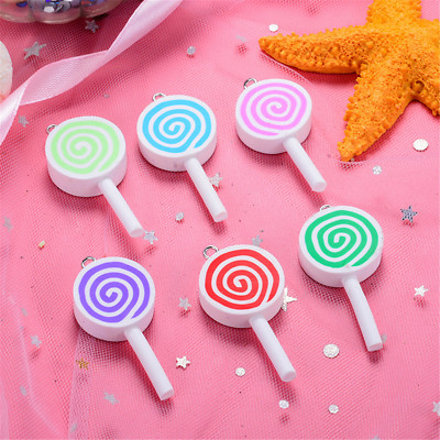 10Pcs/Lot Polymer Clay Candy Lollipop Charms Pendant for DIY Bracelet  Necklace UK