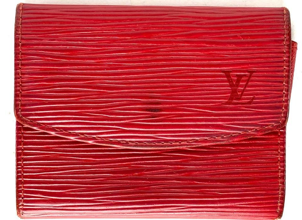 Louis Vuitton Red Epi Change Pouch Coin Purse 25lv613 eBay