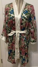 Vintage Victoria's Secret Gold Label Womens Floral Kimono Tie Robe One Size