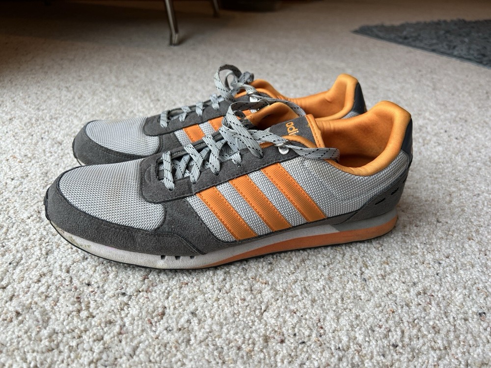 Adidas Sneakers Shoes Gray Orange Men's 11.5