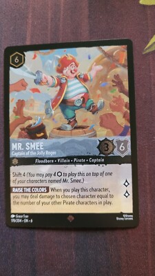 Mr. Smee - Captain of the Jolly Roger ( Lorcana ) -Near Mint Cold Foil