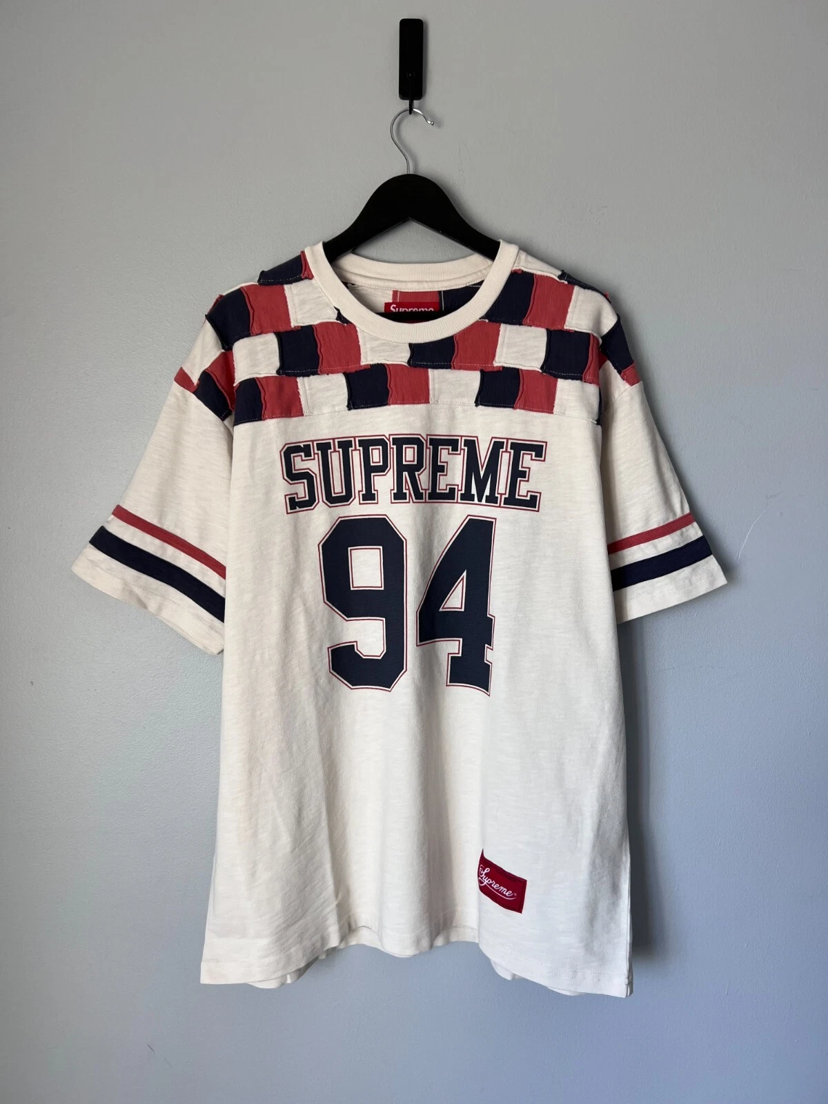 Haut de foot Supreme Patchwork Empiècement   Taille XL   Pierre   NEUF