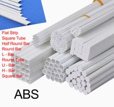 ABS Bar Tube Strip Styrene Rod Tubes Angles Model Scratch Building Plastic Build