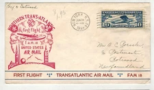 1939 TRANS ATLANTIC FIRST FLIGHT NY TO BOTWOOD NEWFOUNDLAND CANADA BY ROESSLER