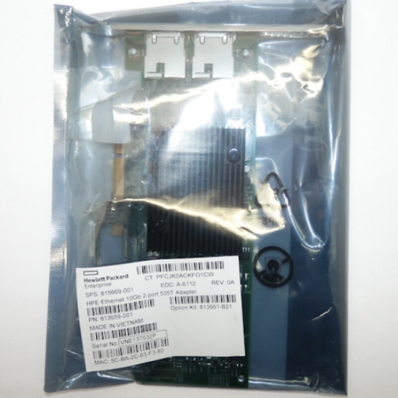 HPE 815669-001 813659-001 10GbE Dual-Port 535T Network Adapter for  
