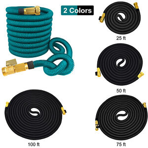 Durable Expandable Garden Hose Brass End Double Latex Core Extra Strength Fabric