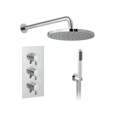 Vado Celsius DX 2 Ausgänge Conc Thermo Duschventil Bundle inkl. Kopf & Mobilteil
