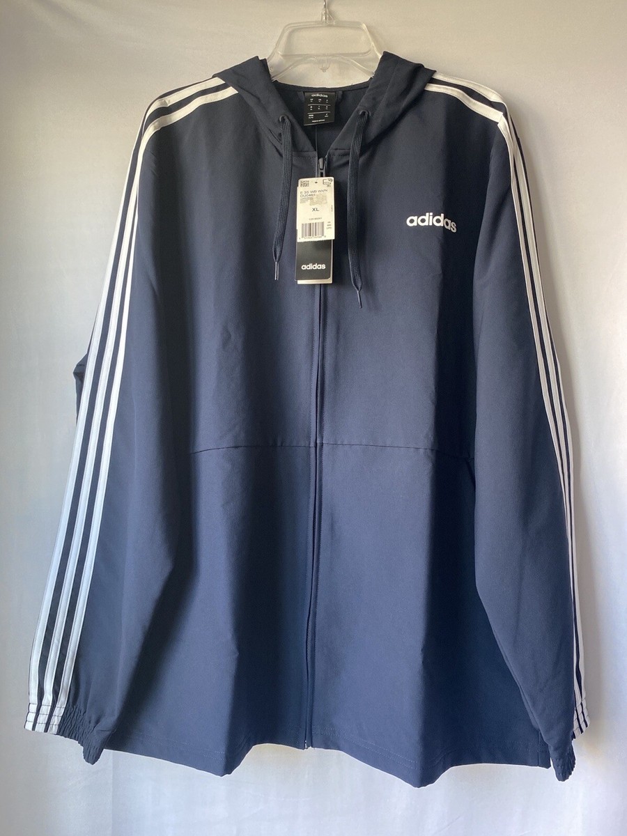 Adidas 3 Stripes Tricot Full Zip Jacket Mens XL New With Tag
