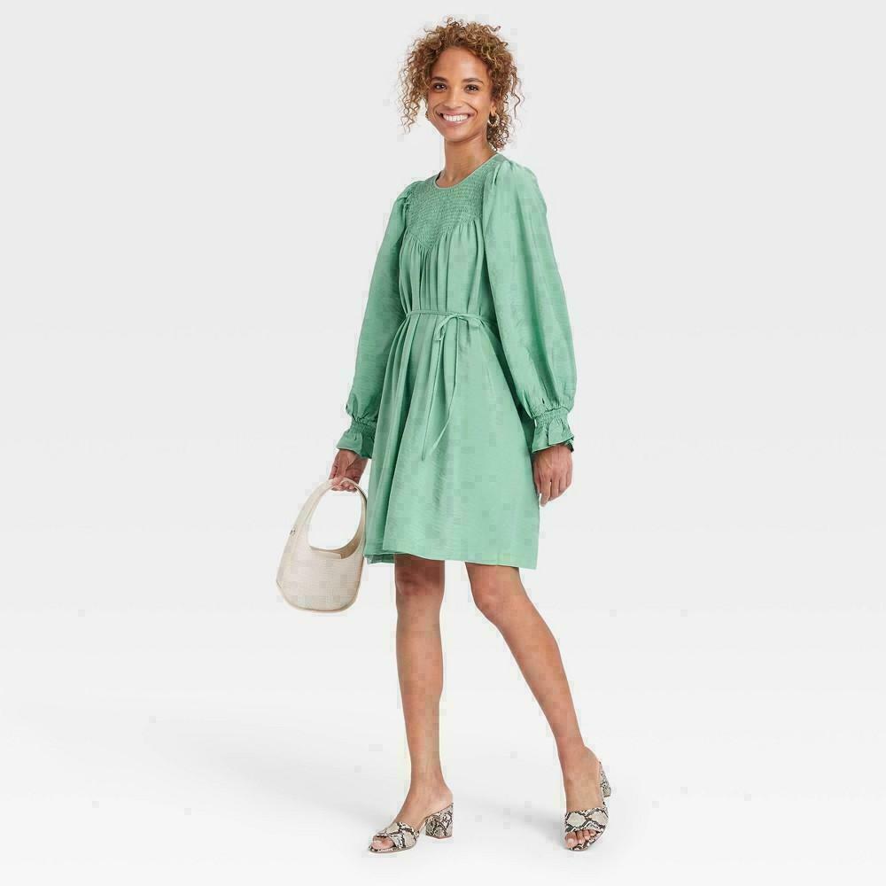 long sleeve tent dress KAAREM - Sapa Leaf Long Sleeve Raglan Tent Dress